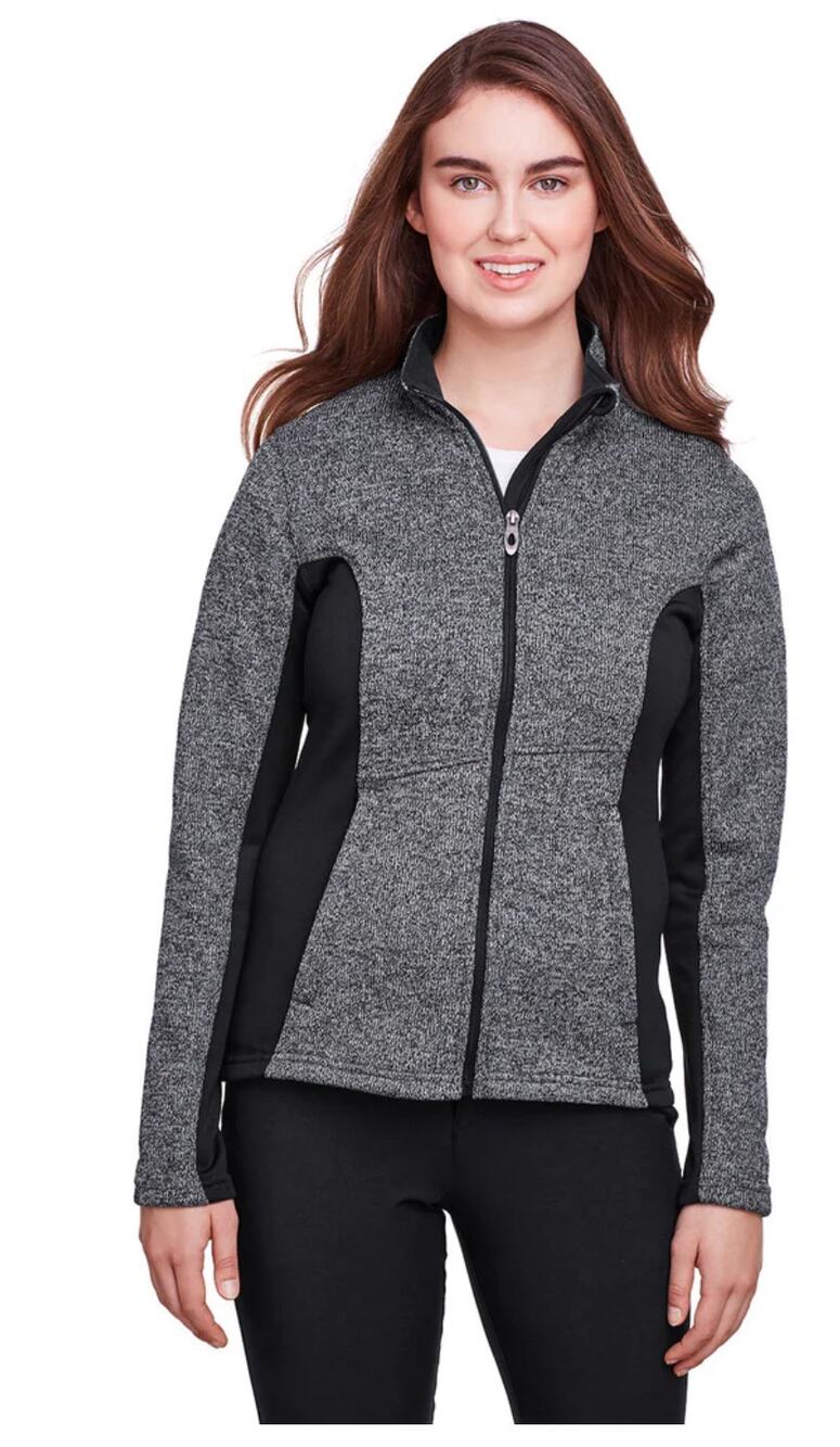 Spyder Constant Full Zip Sweater Fleece Hybrid Jacket Charcoal Heather S